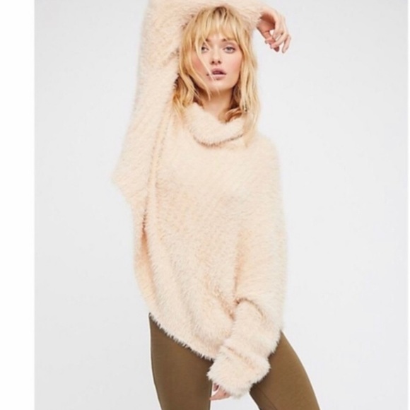 Free People Sweaters - Free People One The Dream Eyelash Oversized Turtleneck Sweater